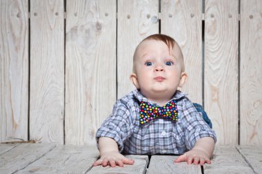 şık komik küçük çocuk