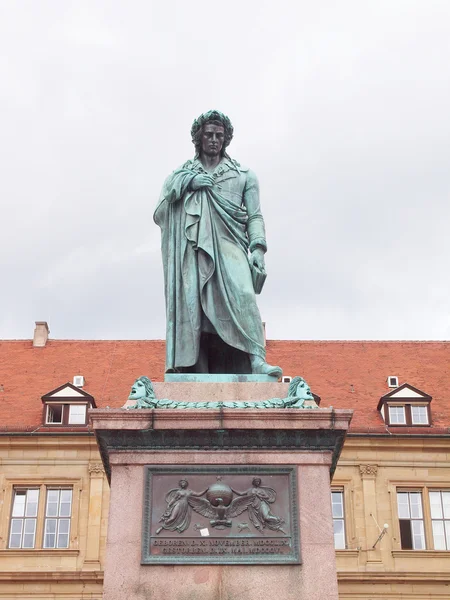 Statua di Schiller, Stoccarda — Foto Stock