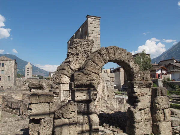 Roma Tiyatrosu aosta — Stok fotoğraf