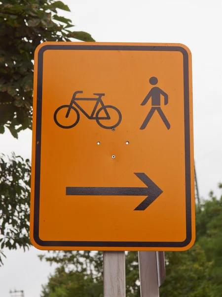 Bike lane sign — Stock Photo, Image