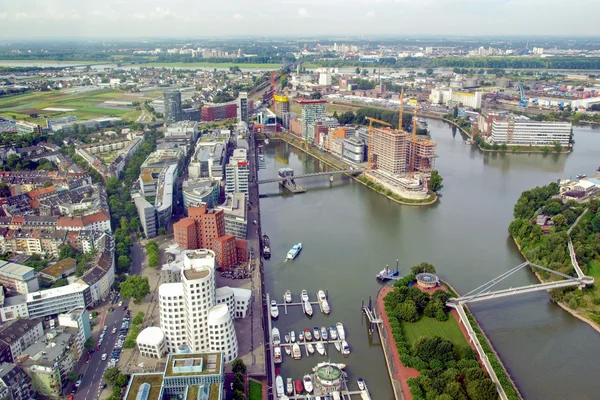 Duesseldorf mediahafen portu — Zdjęcie stockowe