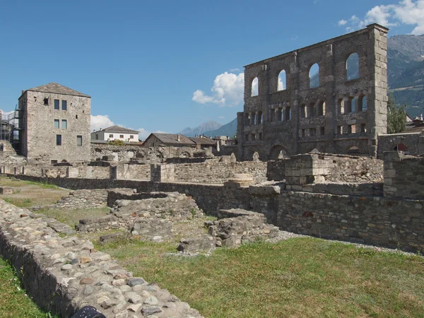 Romeins theater aosta — Stockfoto