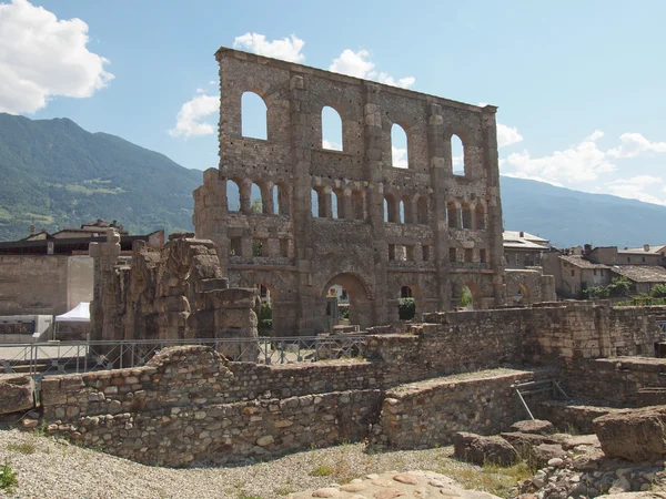 Римский театр Аоста — стоковое фото