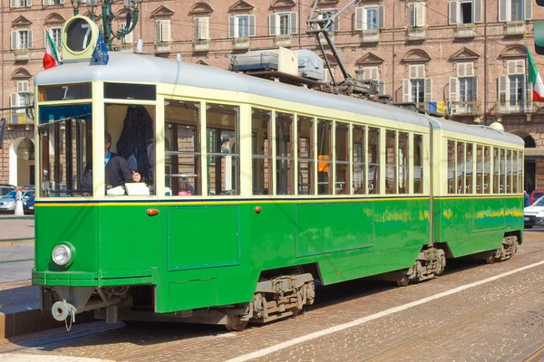 Velho bonde em turin — Fotografia de Stock