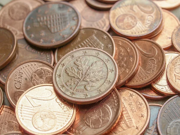 Euro munten achtergrond — Stockfoto