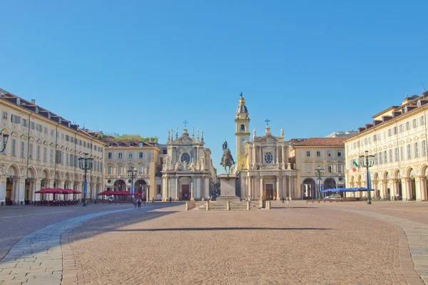 Piazza san carlo, Turín — Stock fotografie