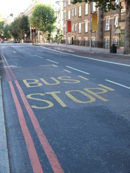 Bushaltestellenschild — Stockfoto