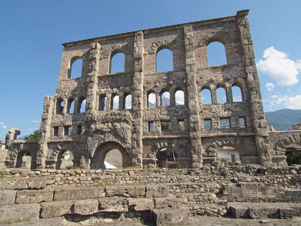 Roma Tiyatrosu aosta — Stok fotoğraf