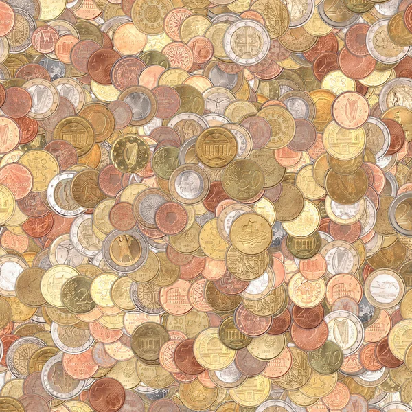 Euro coins background — Stock Photo, Image