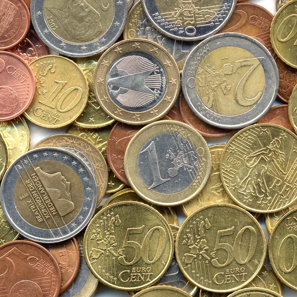 Pièces en euros — Photo