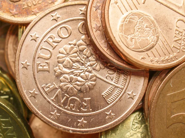 Euro coins arka plan — Stok fotoğraf