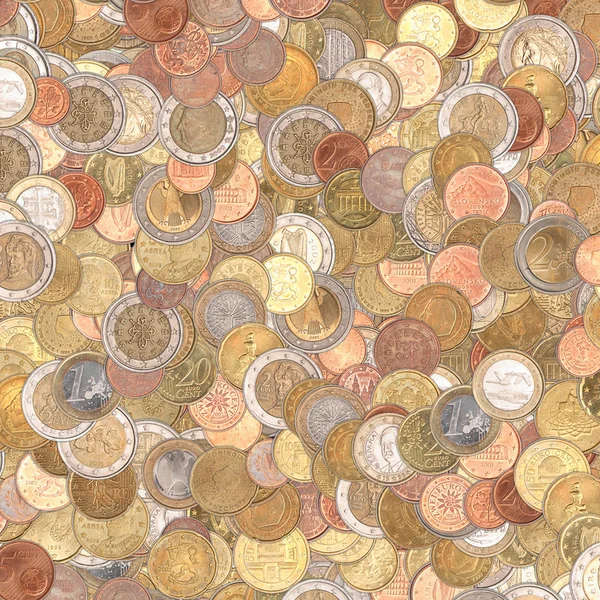 Euro coins background — Stock Photo, Image