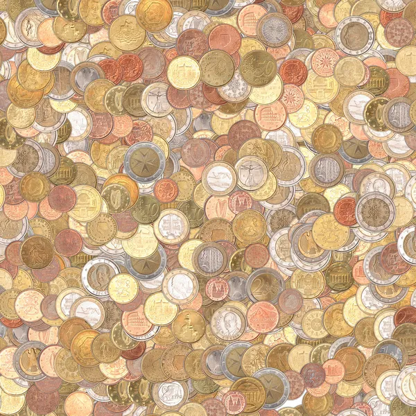 Euro coins background — Stock Photo, Image