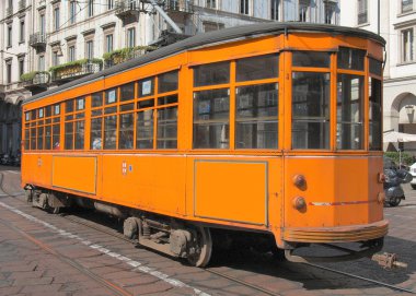 Vintage tramvay, milan