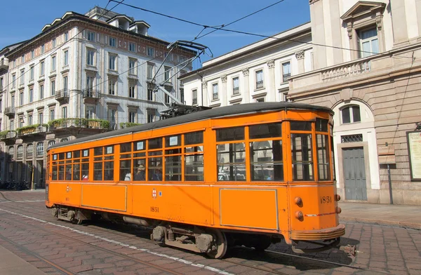 Vintage tram, Milaan — Stockfoto