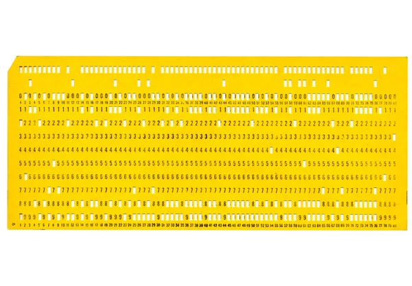 Punched card — Stock Photo, Image