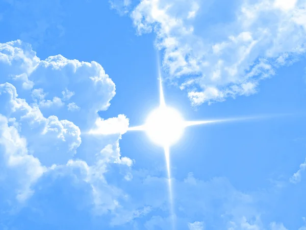 Cielo azul con nubes — Foto de Stock