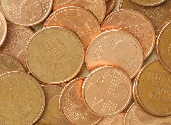 Monede euro fundal — Fotografie, imagine de stoc