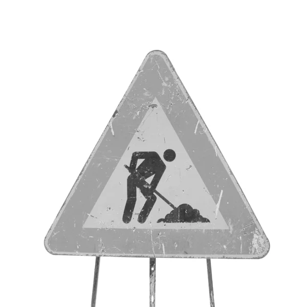 道路工作标志 — 图库照片