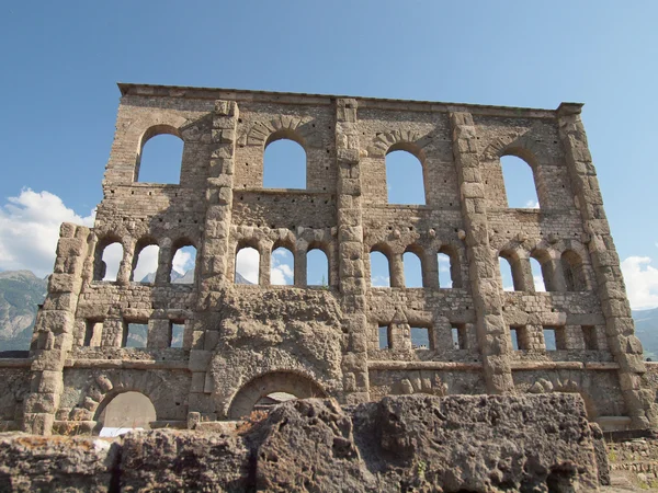 Roma Tiyatrosu aosta — Stok fotoğraf