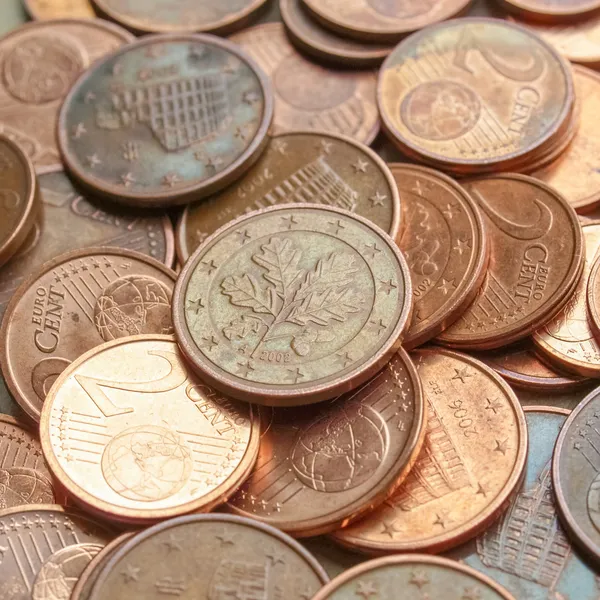 Euro coins background — Stock Photo, Image