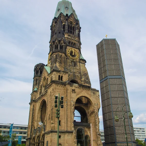 Zerbombte Kirche, Berlin — Stockfoto