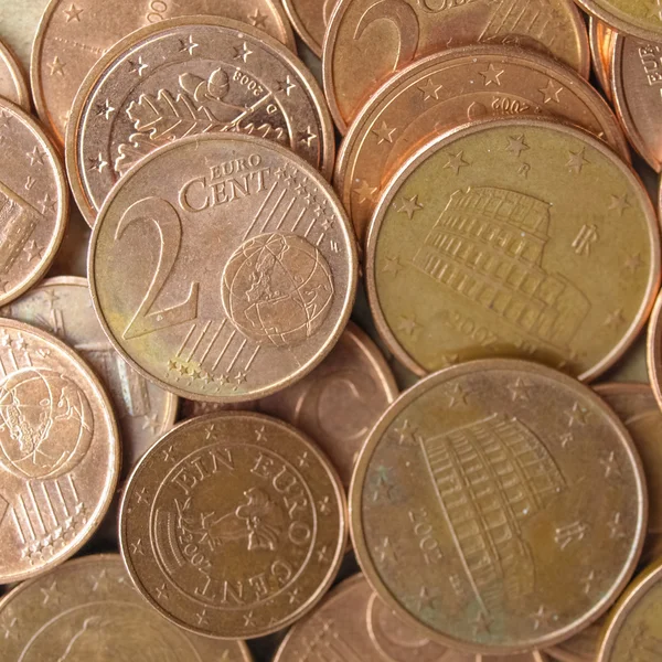 Euro coins background — Stock Photo, Image