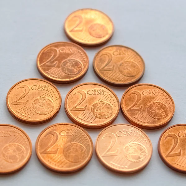 Pièces en euros — Photo