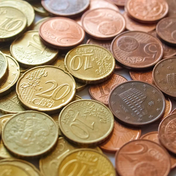 欧元硬币 — 图库照片