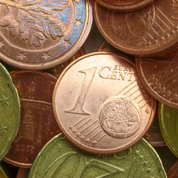 Euro coins background — Stock Photo, Image