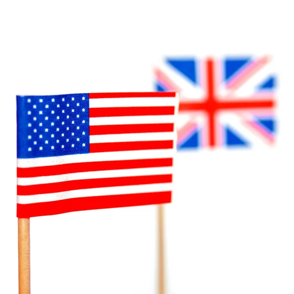 Bandiere britanniche e americane — Foto Stock