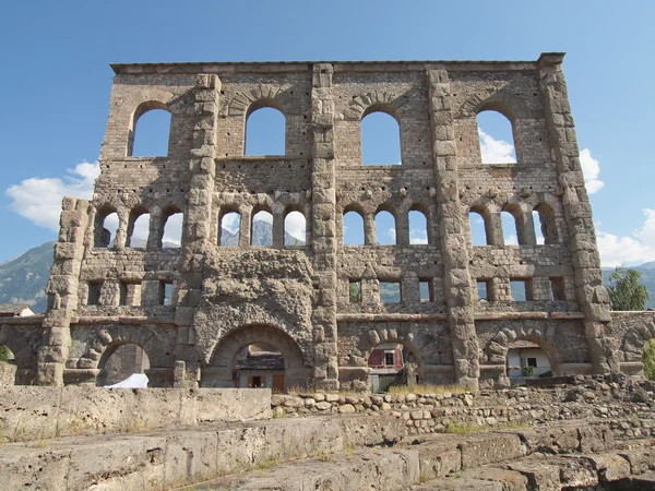 Římské divadlo aosta — Stock fotografie