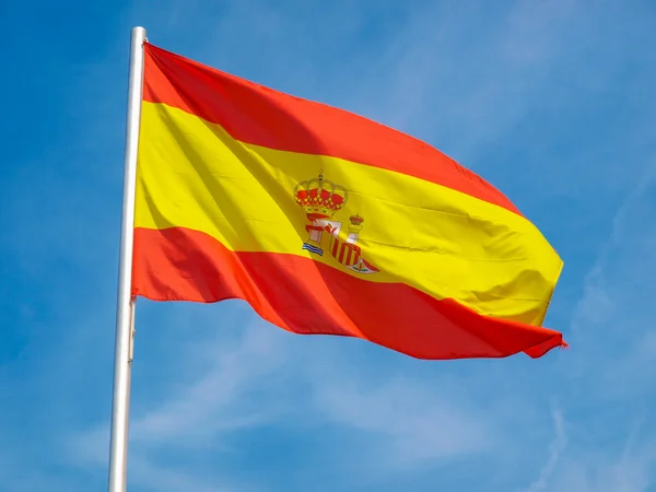 Vlag van Spanje voeren — Stockfoto