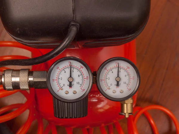 Air compressor manometer — Stockfoto