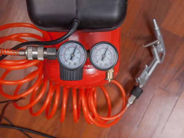 Air compressor manometer — Stock Photo, Image