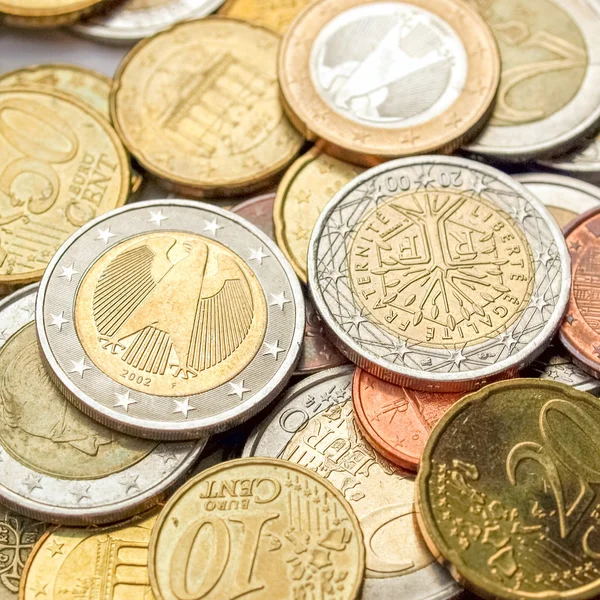 Pièces en euros — Photo