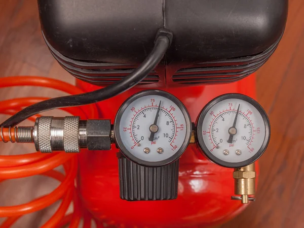 Air compressor manometer — Stockfoto