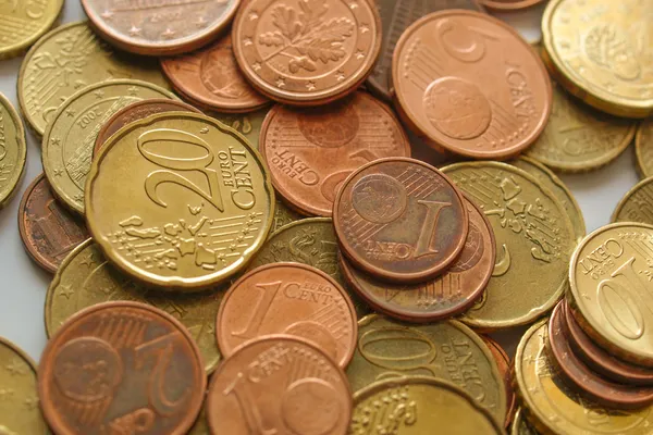 Monede euro — Fotografie, imagine de stoc