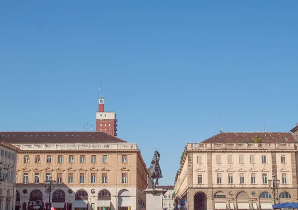 Piazza San Carlo Turin — Stock Photo, Image