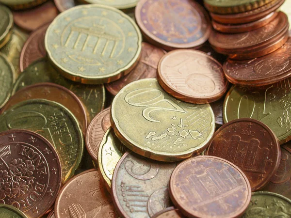 Euro coins background — Stock Photo, Image