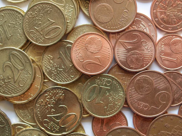 Monedas en euros —  Fotos de Stock