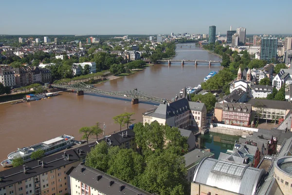 Letecký pohled na Frankfurt — Stock fotografie