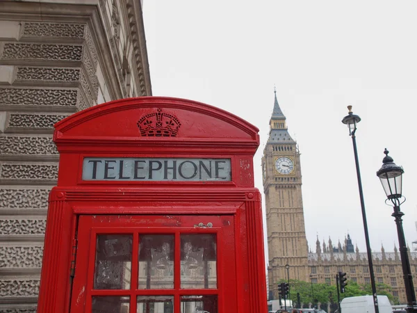 Londra telefon kulübesi — Stok fotoğraf