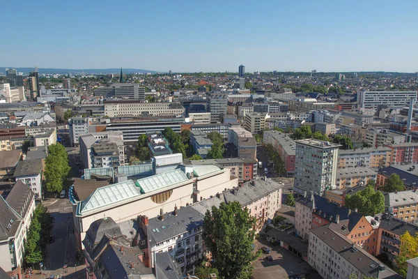 Letecký pohled na Frankfurt — Stock fotografie