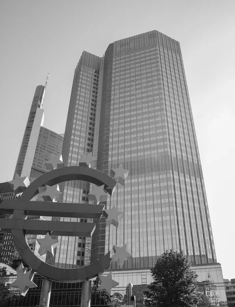 フランクフルトの欧州中央銀行 — ストック写真