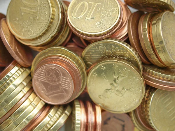 Fundo das moedas de euro Fotografias De Stock Royalty-Free