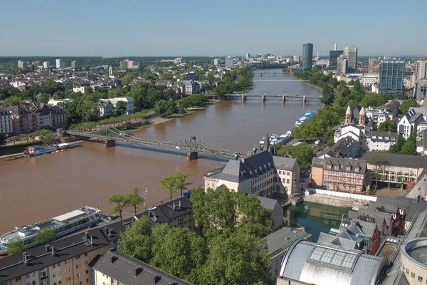 Luchtfoto van Frankfurt — Stockfoto