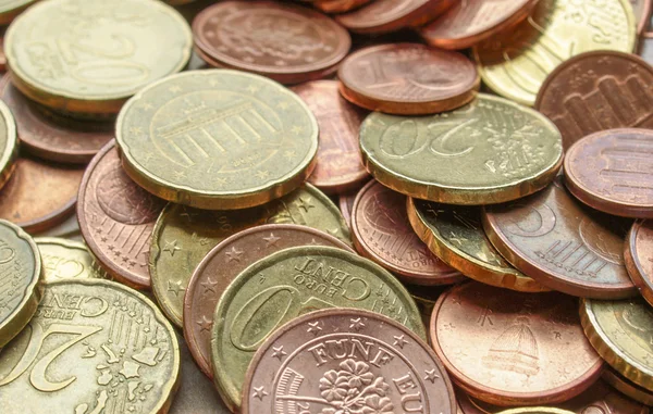 Euro coins background — Stock Photo, Image