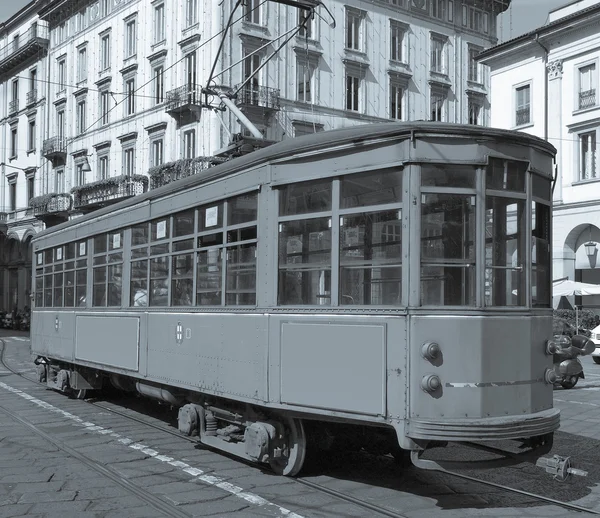 Tram vintage, Milano — Foto Stock
