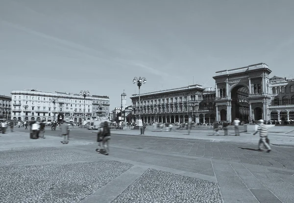Náměstí Piazza duomo, milan — Stock fotografie